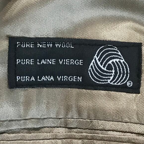 The Suit Club Blazer Jacket Mens SIze 46 Regular Hounds Tooth Brown Tan Wool - Picture 11 of 11